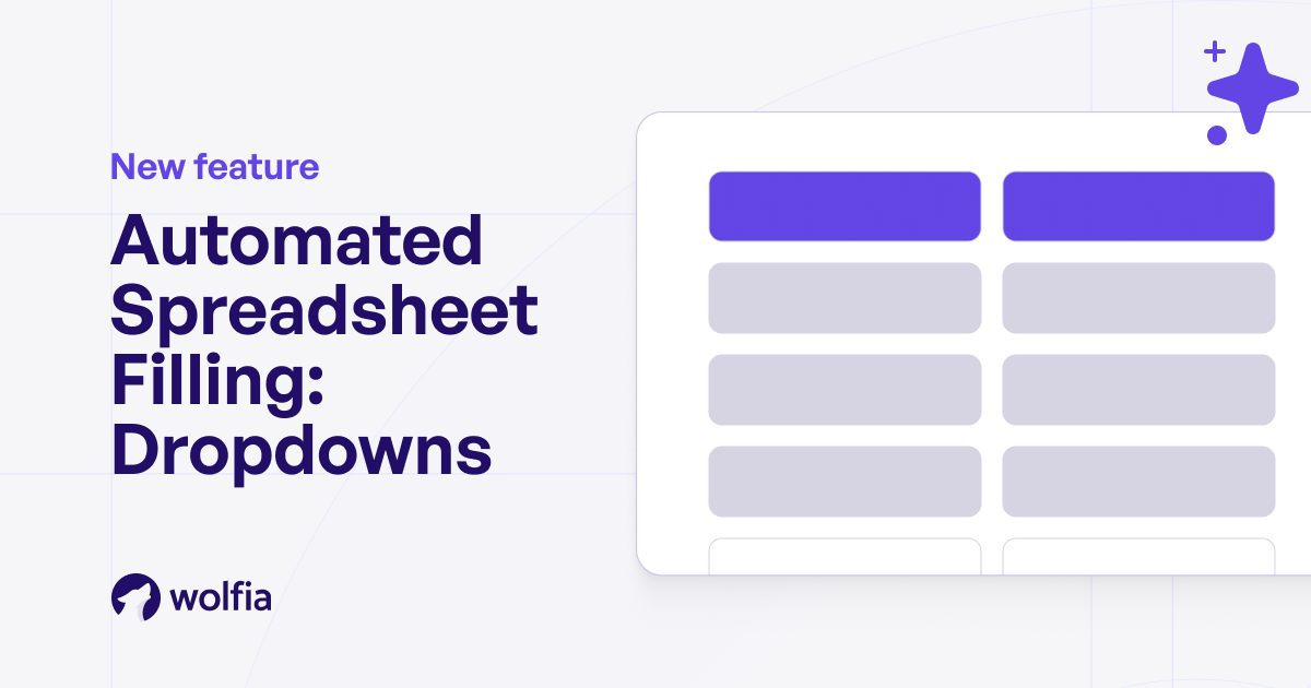 Expanding automated spreadsheet filling: Dropdowns